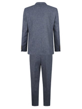 Abraham Moon Light Blue Tweed Suit